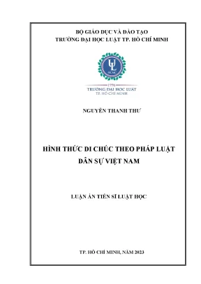 Hình Thức Di Chúc Theo Pháp Luật Dân Sự Việt Nam: Nghiên