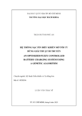 Hệ Thống Sạc Pin Điều Khiển Mờ Tối Ưu Bằng Giải Thuật Di