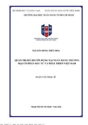 Quản Trị Rủi Ro Tín Dụng Tại Ngân Hàng Đầu Tư Và Phát