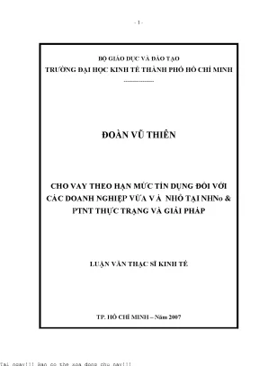 Giải Pháp Cho Vay Theo Hạn Mức Tín Dụng Cho Doanh Nghiệp