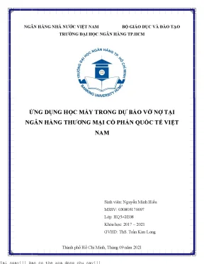 Ứng Dụng Học Máy Trong Dự Báo Vỡ Nợ Tại Ngân Hàng Thương
