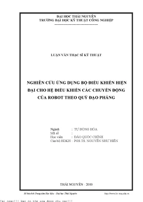 Nghiên Cứu Ứng Dụng Bộ Điều Khiển Hiện Đại Cho Robot