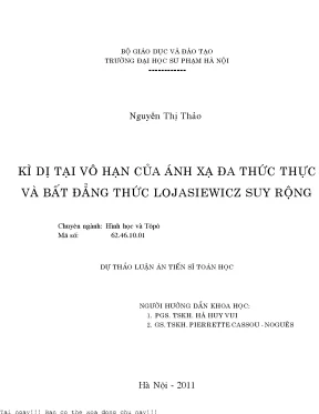 Nghiên cứu về Bất Đẳng Thức Lojasiewicz trong Hình Học