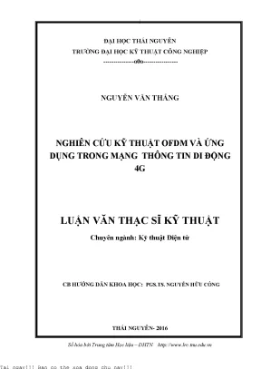 Nghiên Cứu Kỹ Thuật OFDM và Ứng Dụng Trong Mạng Di Động 4G