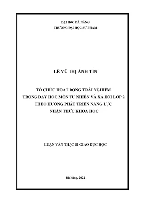 Tổ Chức Hoạt Động Trải Nghiệm Trong Dạy Học Môn Tự Nhiên