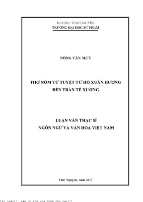 Thơ Nôm Tứ Tuyệt: Từ Hồ Xuân Hương Đến Trần Tế Xương