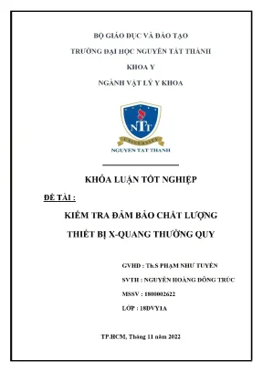 Kiểm Tra Đảm Bảo Chất Lượng Thiết Bị X-Quang Tại Trường