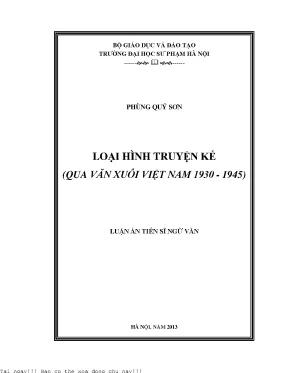 Nghiên Cứu Loại Hình Truyện Kể Trong Văn Xuôi Việt Nam 