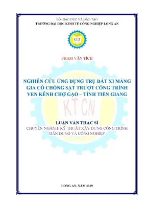 Nghiên Cứu Ứng Dụng Trụ Đất Xi Măng Chống Sạt Trượt Tại