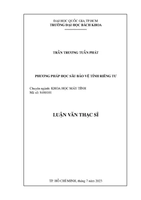 Phương Pháp Học Sâu Bảo Vệ Tính Riêng Tư: Nghiên Cứu và