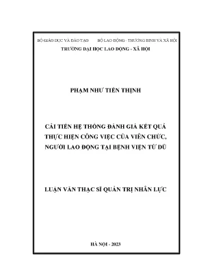 Cải Tiến Hệ Thống Đánh Giá Kết Quả Công Việc Tại Bệnh