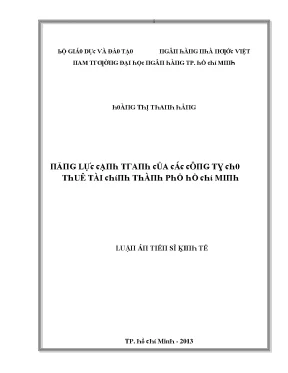 Tài Liệu Hướng Dẫn Đào Tạo Tại Đại Học Hồ Chí Minh