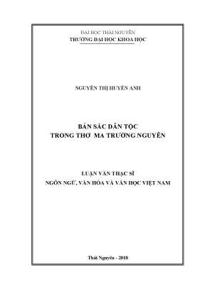 Bản Sắc Dân Tộc Trong Thơ Ma Trường Nguyên