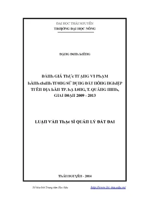 Đánh giá vi phạm hành chính trong sử dụng đất nông