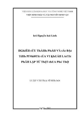 Nghiên Cứu Về Vi Khuẩn Lactic Trong Thực Phẩm Lên Men