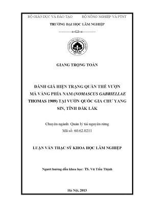 Nghiên Cứu Phương Pháp Xác Định Trữ Lượng Rừng Tự Nhiên