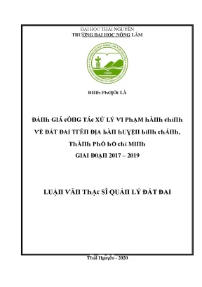 Đánh Giá Giá Trị Đất Đai Tại Thái Nguyên: Nghiên Cứu Từ