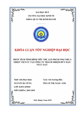Phân Tích Tình Hình Tiêu Thụ Sản Phẩm Ống Nhựa Nhiệt