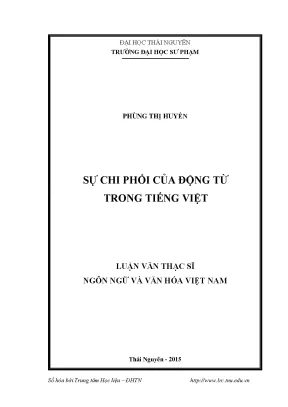 Sự Chi Phối Của Động Từ Trong Tiếng Việt: Nghiên Cứu