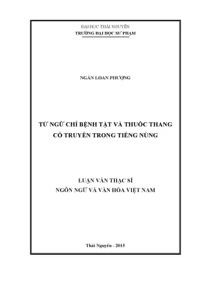 Nghiên Cứu Từ Ngữ Chỉ Bệnh Tật và Thuốc Thang Cổ Truyền