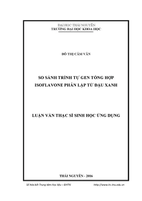 So Sánh Trình Tự Gen Isoflavone Từ Đậu Xanh