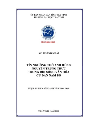 Nghiên Cứu Tín Ngưỡng Thờ Anh Hùng Nguyễn Trung Trực