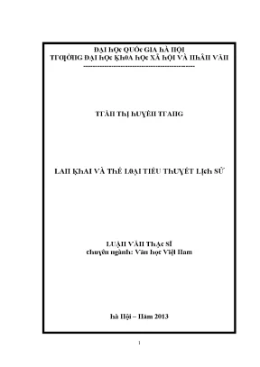 Khái Niệm và Đặc Điểm Tiểu Thuyết Lịch Sử Lần Khai