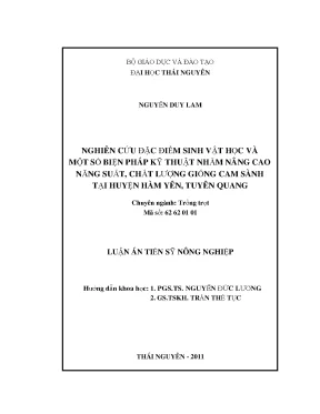 Nâng Cao Năng Suất và Chất Lượng Giống Cam Sành Tại