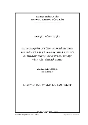 Đại Học Thái Nguyên - Trường Đại Học Nông Lâm: Quản Lý 