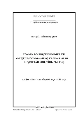 Bồi Dưỡng Nghiệp Vụ Văn Hóa Cơ Sở Huyện Tân Sơn, Phú Thọ