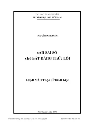 Nghiên cứu về sai số trong phương pháp lồi tại Đại học 