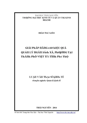 Quản lý hiệu quả nguồn tài nguyên tại Thái Nguyên
