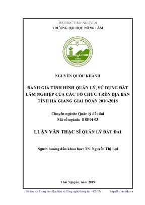 Đánh Giá Quản Lý và Sử Dụng Đất Lâm Nghiệp Tại Hà Giang