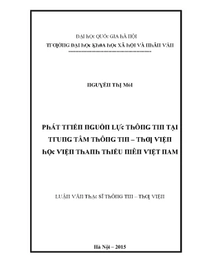 Luận Văn Về Phát Triển Tâm Thần Học Tại Đại Học Quốc Gia