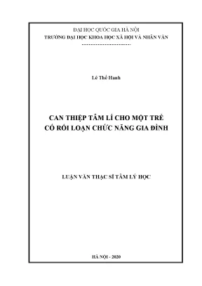 Can Thiệp Tâm Lý Cho Trẻ Rối Loạn Chức Năng Gia Đình