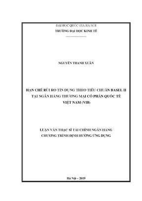 Hạn Chế Rủi Ro Tín Dụng Theo Tiêu Chuẩn Basel II Tại