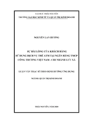 Nâng Cao Sự Hài Lòng Của Khách Hàng Sử Dụng Dịch Vụ Thẻ