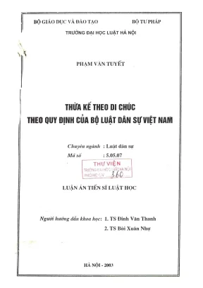 Thừa Kế Theo Di Chúc: Quy Định và Thực Tiễn Tại Việt Nam