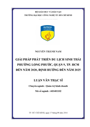 Giải Pháp Phát Triển Du Lịch Sinh Thái Tại Phường Long