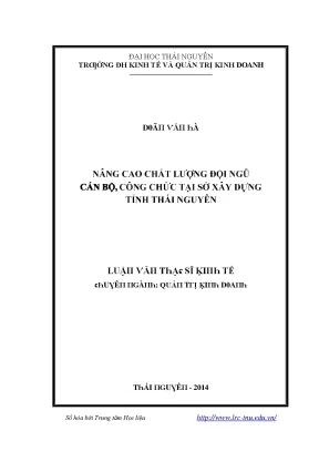 Học Kinh Tế và Quản Trị Kinh Doanh tại Trường ĐH Thái Nguyên