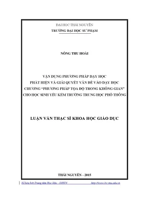 Vận Dụng Phương Pháp Dạy Học Phát Hiện và Giải Quyết Vấn