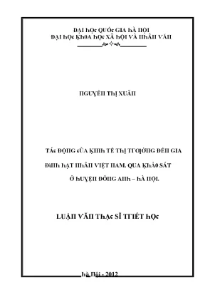 Nghiên Cứu Tác Động Của Kinh Tế Thị Trường Đến Xã Hội