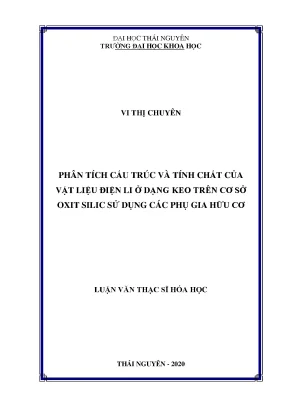 Nghiên Cứu Cấu Trúc và Tính Chất Vật Liệu Điện Li Keo
