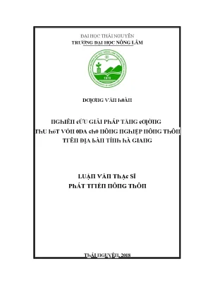 Giải pháp phát triển bền vững cho vùng đất Thái Nguyên