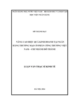 Nâng Cao Hiệu Quả Kinh Doanh Tại Ngân Hàng Thương Mại Cổ