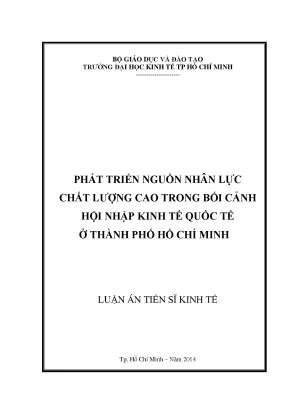 Phát Triển Nguồn Nhân Lực Chất Lượng Cao Tại TP Hồ Chí