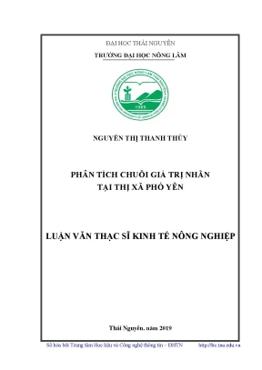 Phân Tích Chuỗi Giá Trị Nhãn Tại Thị Xã Phổ Yên