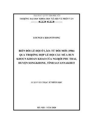 Biến Đổi Lễ Hội Cầu Mùa Bun Khoun Khao Của Người Phu 