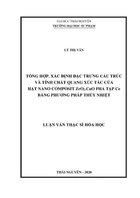 Nghiên Cứu Tính Chất Quang Xúc Tác Của Hạt Nano Composit