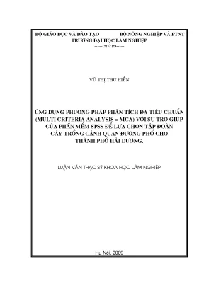 Phân Tích Đa Tiêu Chí Trong Lựa Chọn Cây Trồng Tại Thành